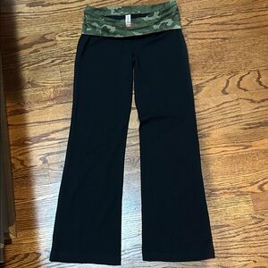 No Boundaries Black Pants with Camouflage Waistband